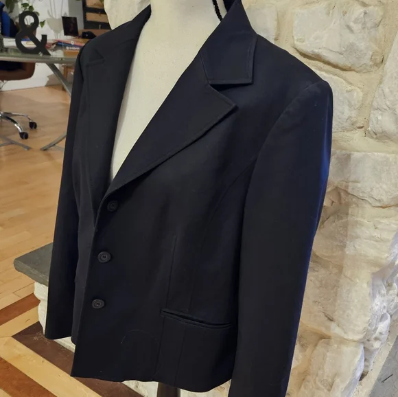 Vintage Talbots Black Women's Blazer - Picture 2 of 4